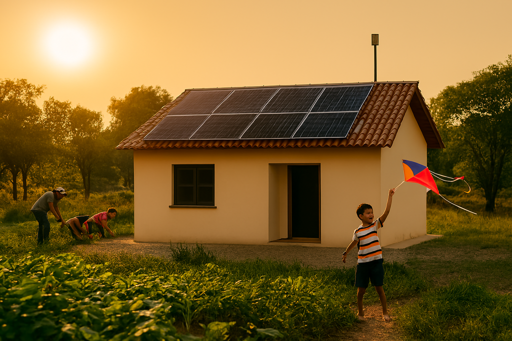 off-grid ajuda familias a gerar energia mesmo em locais remotos.